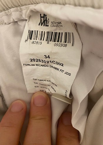 Beyaz erkek  Pamuklu  keten Pantolon HATEMOĞLU - Görsel 10