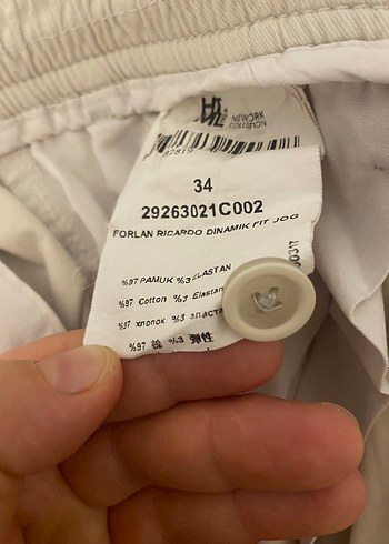 Beyaz erkek  Pamuklu  keten Pantolon HATEMOĞLU - Görsel 9