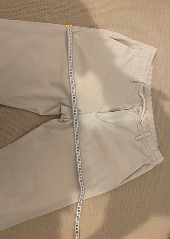 Beyaz erkek  Pamuklu  keten Pantolon HATEMOĞLU - Görsel 8