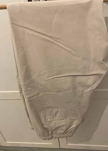 Beyaz erkek  Pamuklu  keten Pantolon HATEMOĞLU - Görsel 2