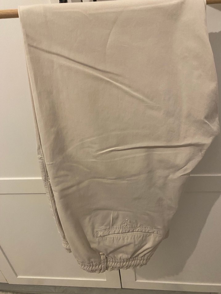 Beyaz erkek  Pamuklu  keten Pantolon HATEMOĞLU - Görsel 2