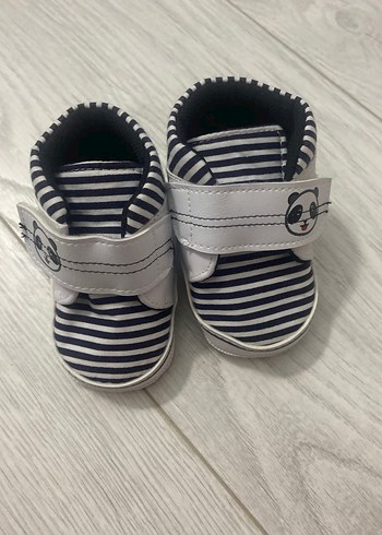 Gri Zebra Desenli Erkek Bebek İlk Adım Ayakkabısı - Görsel 2