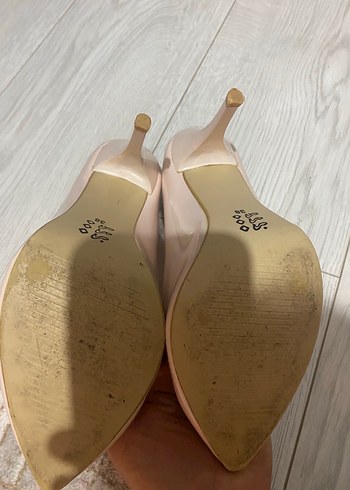 Pembe Rugan Stiletto Kadın Topuklu Ayakkabı - Görsel 3