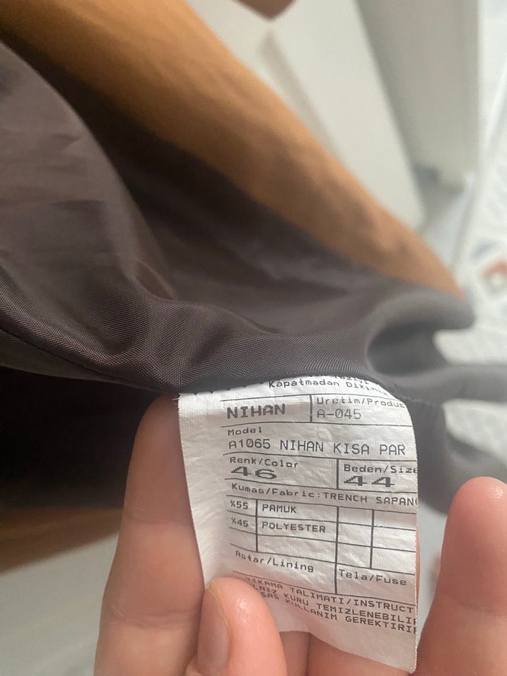 Bej Uzun Kadın Trençkot - Görsel 5