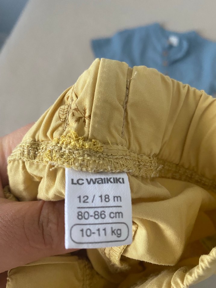 Sarı Bağlamalı Desenli Bebek Erkek Takımı - Görsel 2