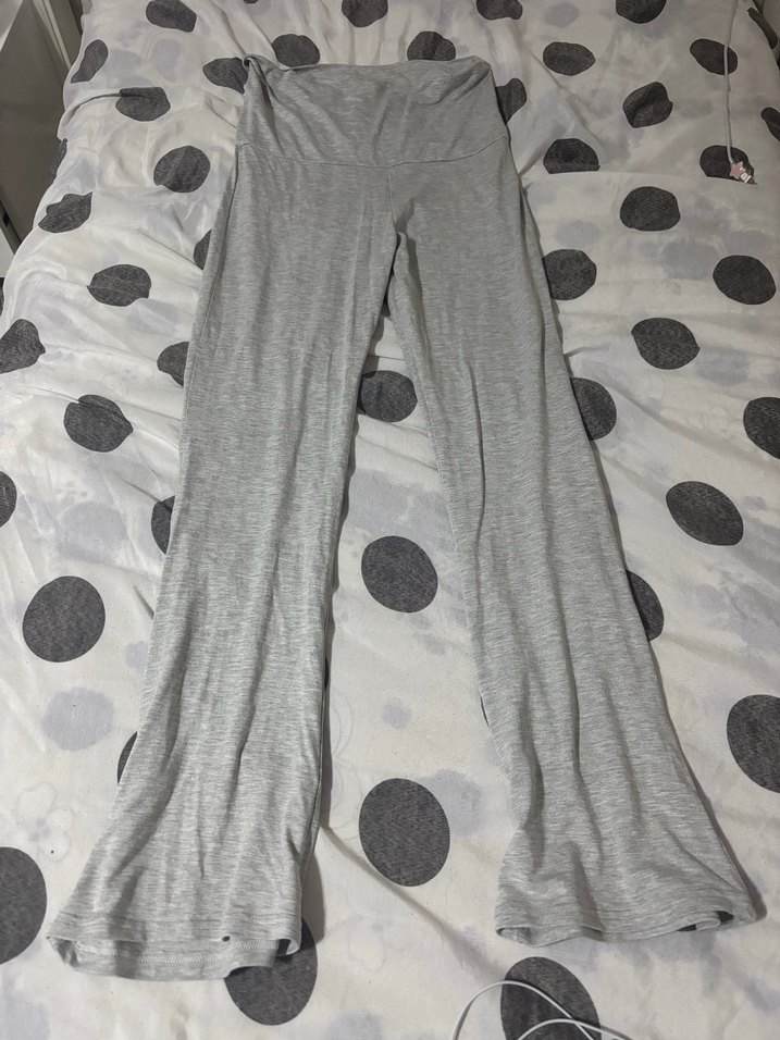 Gri Melanj Ispanyol Paça Jarse Pantolon - Görsel 3