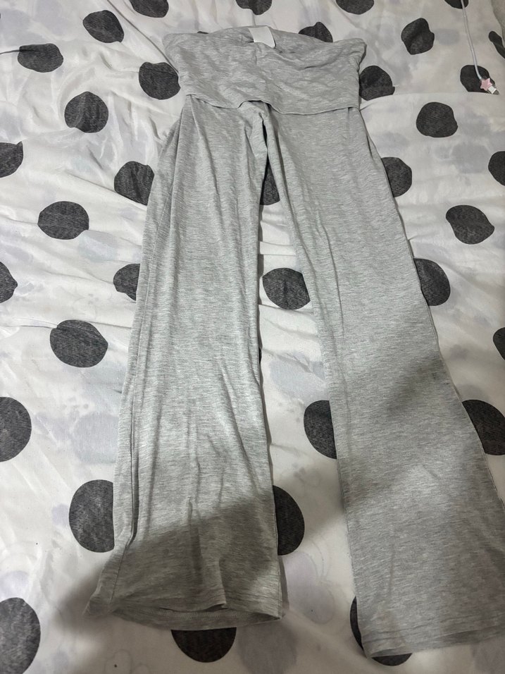 Gri Melanj Ispanyol Paça Jarse Pantolon - Görsel 4