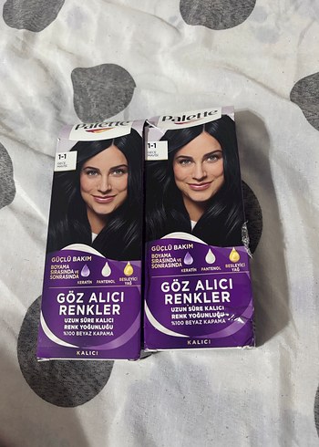 Palette Göz Alıcı Gece Mavisi saç boyası 2 adet