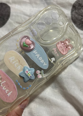 Üç renkli boya 3D tavsan ayi figürü, ve şeffaf kılıf - Görsel 5