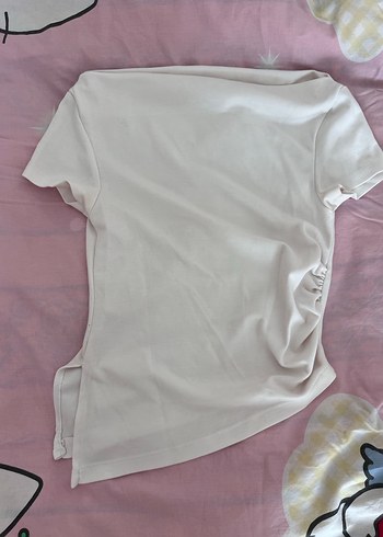 Yandan yırtmaçlı, çapraz büzgülü body - Görsel 2