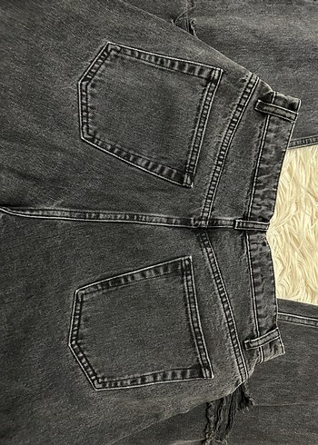 Gri Kadın Denim Midi Pantolon - Görsel 5