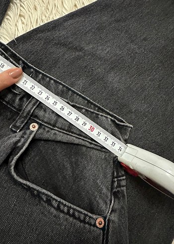 Gri Kadın Denim Midi Pantolon - Görsel 4