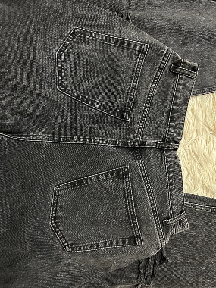 Gri Kadın Denim Midi Pantolon - Görsel 5