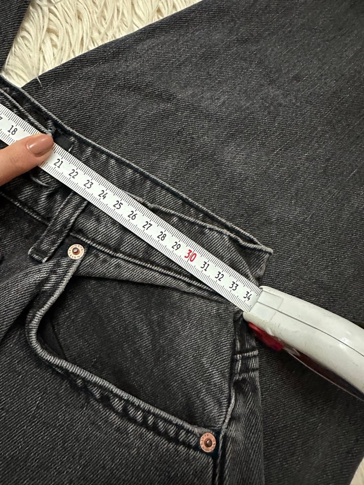 Gri Kadın Denim Midi Pantolon - Görsel 4