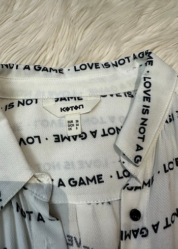 Düğmeli Baskılı Uzun Kollu Gömlek - Görsel 3