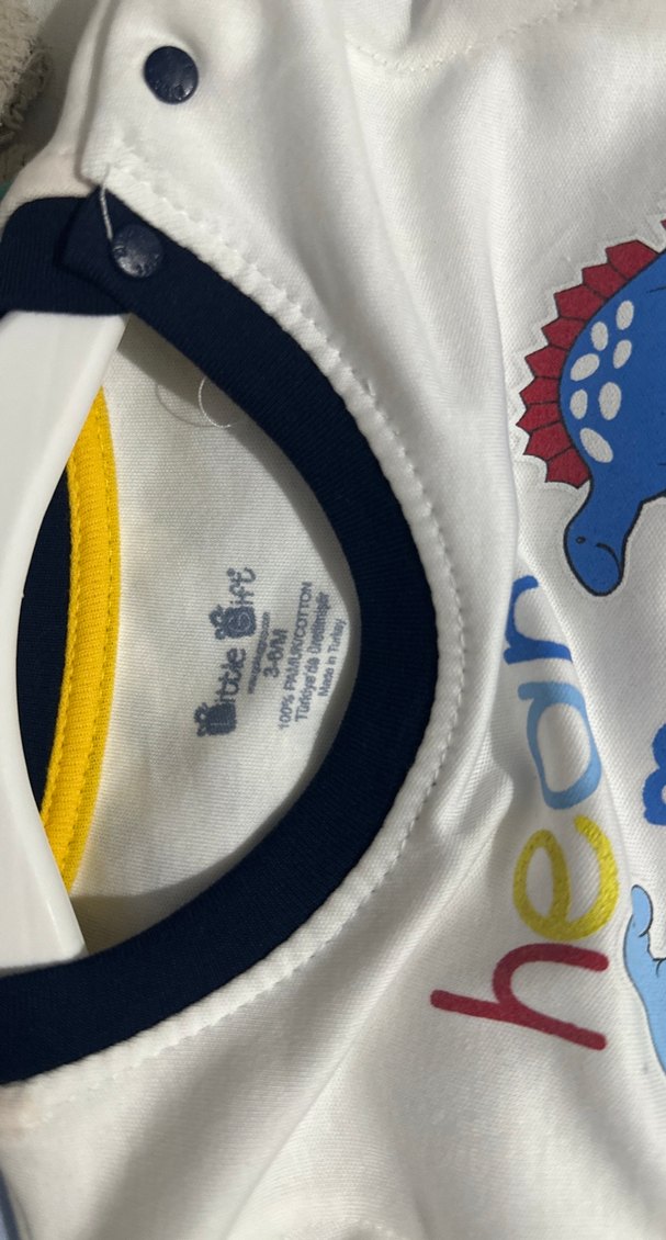 Uzun Kollu Dinozor Baskılı Bebek Takımı - Görsel 3