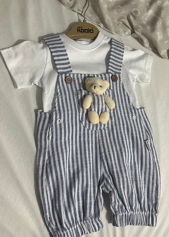 Nakışlı Ayıcık Detaylı Bebek Takımı