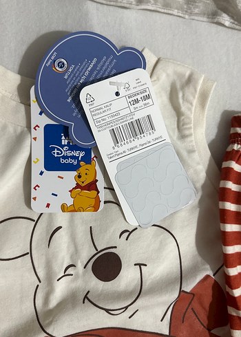1 Yaş Beden beyaz Renk Çizgili Şort ve Baskılı Kolsuz Bebek Takımı