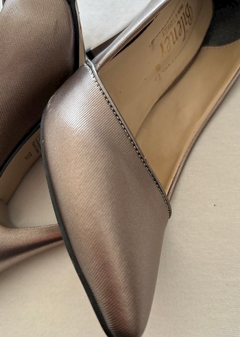 Bej Parlak Tokalı Stiletto Kadın Ayakkabı - Görsel 7
