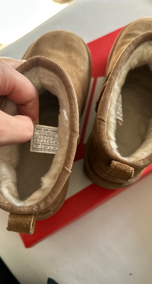 UGG Kahverengi Süet Tüylü Dolgu Topuk Bot - Görsel 2