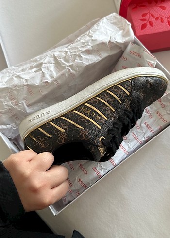 Kahverengi Yılan Desenli Platform Spor Ayakkabı - Görsel 2