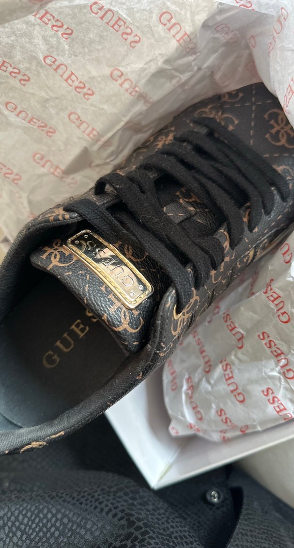 Kahverengi Yılan Desenli Platform Spor Ayakkabı - Görsel 4