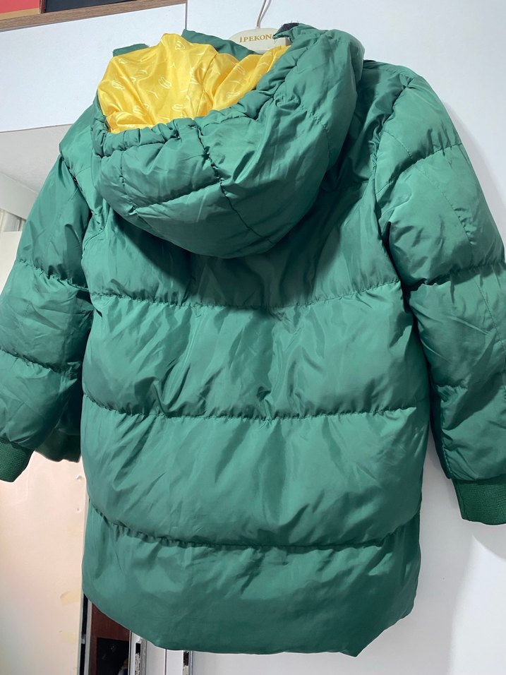 Erkek Çocuk Parlak Yeşil Fermuarlı Mont - Görsel 4