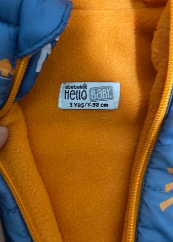 Mavi Kapüşonlu Erkek Çocuk Mont - Görsel 2