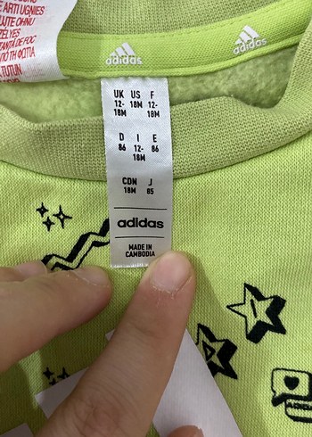 Yeşil Baskılı Adidas Erkek Çocuk Sweatshirt - Görsel 2