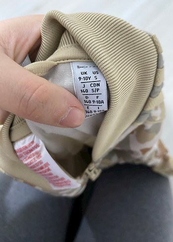 Erkek çocuk Bej Kamuflaj Kapüşonlu Fermuarlı takım - Görsel 3