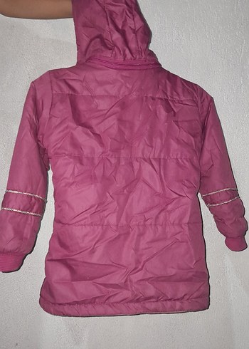 Diğer Kız Çocuk Parlak Pembe Nakışlı Mont