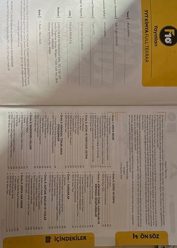  TYT Kimya Full Tekrar Kitabı 2024