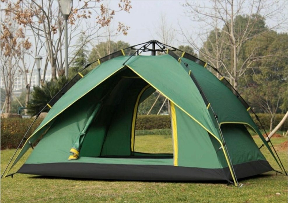 Koyu Yeşil Tam otomatik kamp çadırı 200x200x140 3-4 kişilik. - Görsel 2