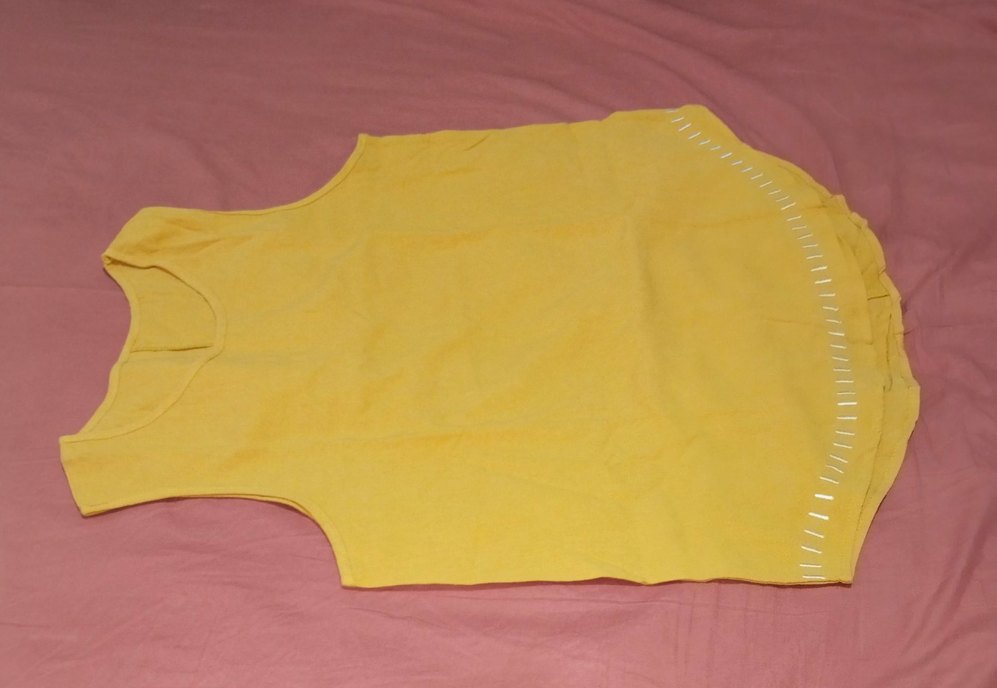 Sarı Kolsuz Bohem Keten Bluz - Görsel 3