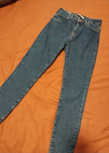 25/27 Beden Mavi Denim Kadın Normal Kesim Jean - Görsel 2