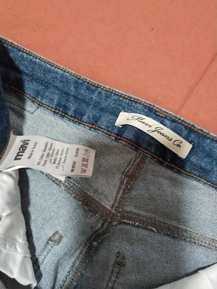 25/27 Beden Mavi Denim Kadın Normal Kesim Jean - Görsel 4