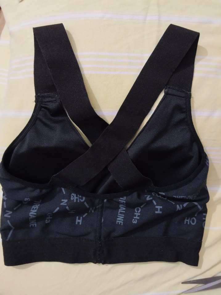 Siyah Baskılı Sporcu Sütyeni - Görsel 2