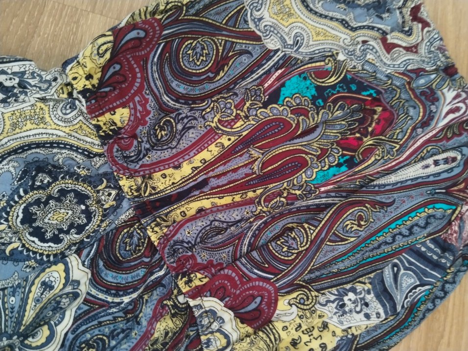 Renkli Desenli Bohem Uzun Elbise - Görsel 4