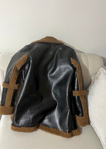 Kahverengi Kürklü Deri Kadın Ceket - Görsel 2