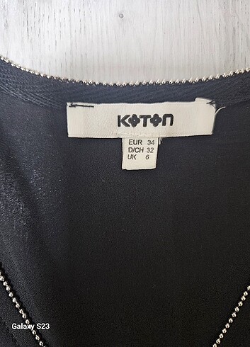 xs Beden siyah Renk Koton bluz xs sıfır