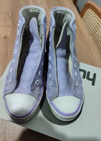 Kız Çocuk Mor Cırt Cırtlı Spor Ayakkabı - Görsel 5