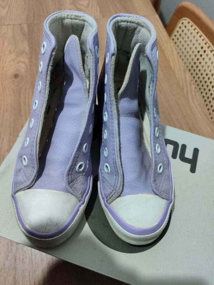 Kız Çocuk Mor Cırt Cırtlı Spor Ayakkabı - Görsel 5