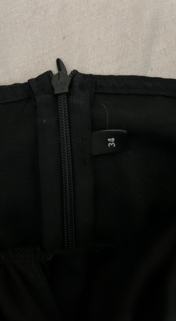 Siyah Goth Midi  Elbise - Görsel 3