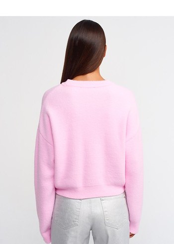 Pembe Kadın Kazak - Görsel 2