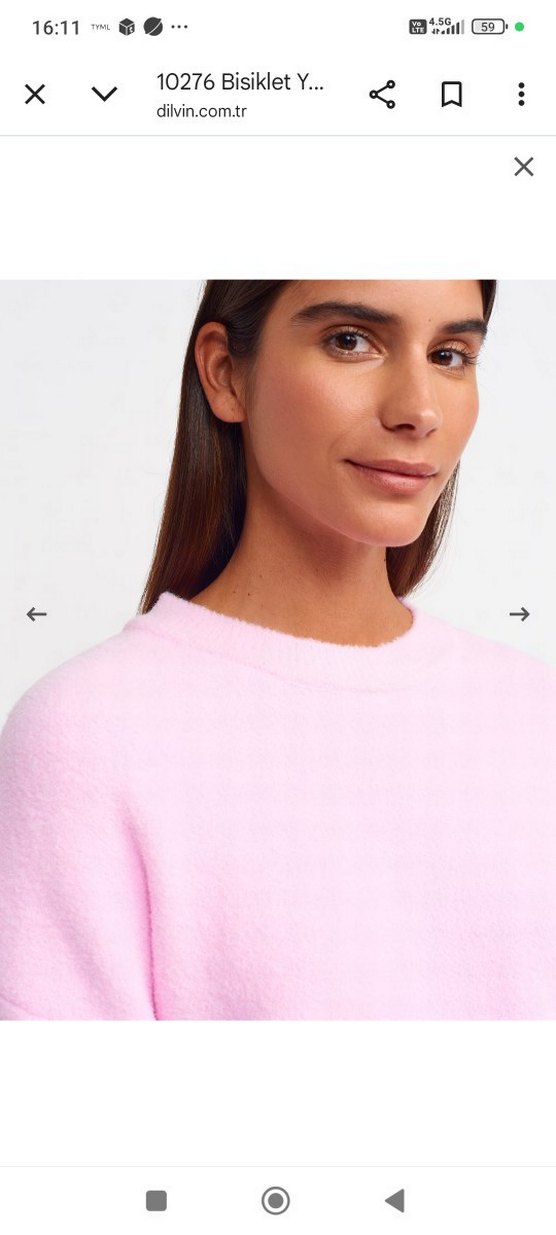 Pembe Kadın Kazak - Görsel 3