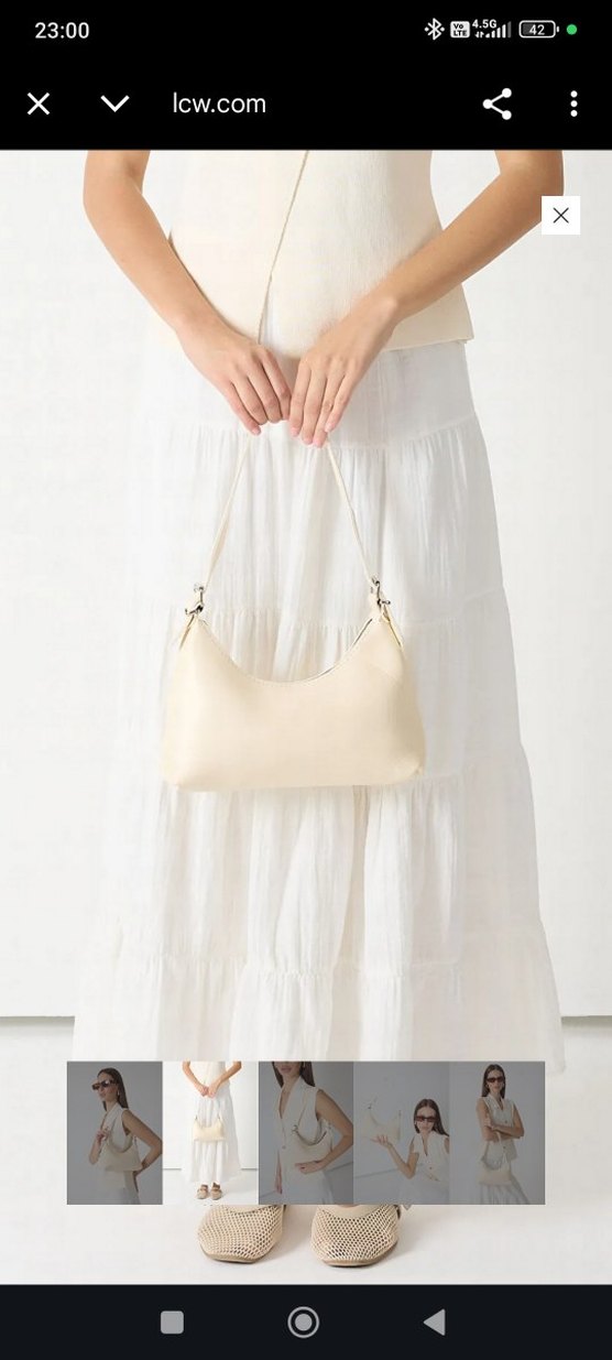 Krem baget el ve kol Çantası - Görsel 2