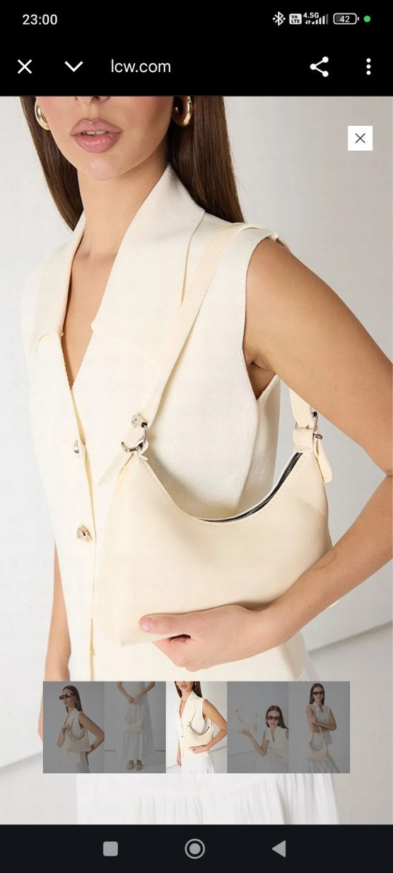 Krem baget el ve kol Çantası - Görsel 4