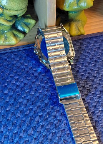 Mavi Kadranlı Cartier Klasik Erkek Saati - Görsel 5