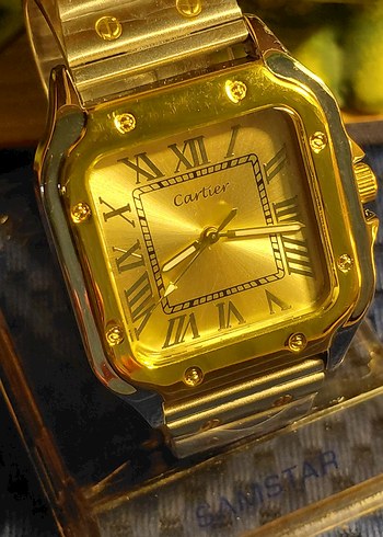Cartier Altın Renkli Erkek Kol Saati - Görsel 2