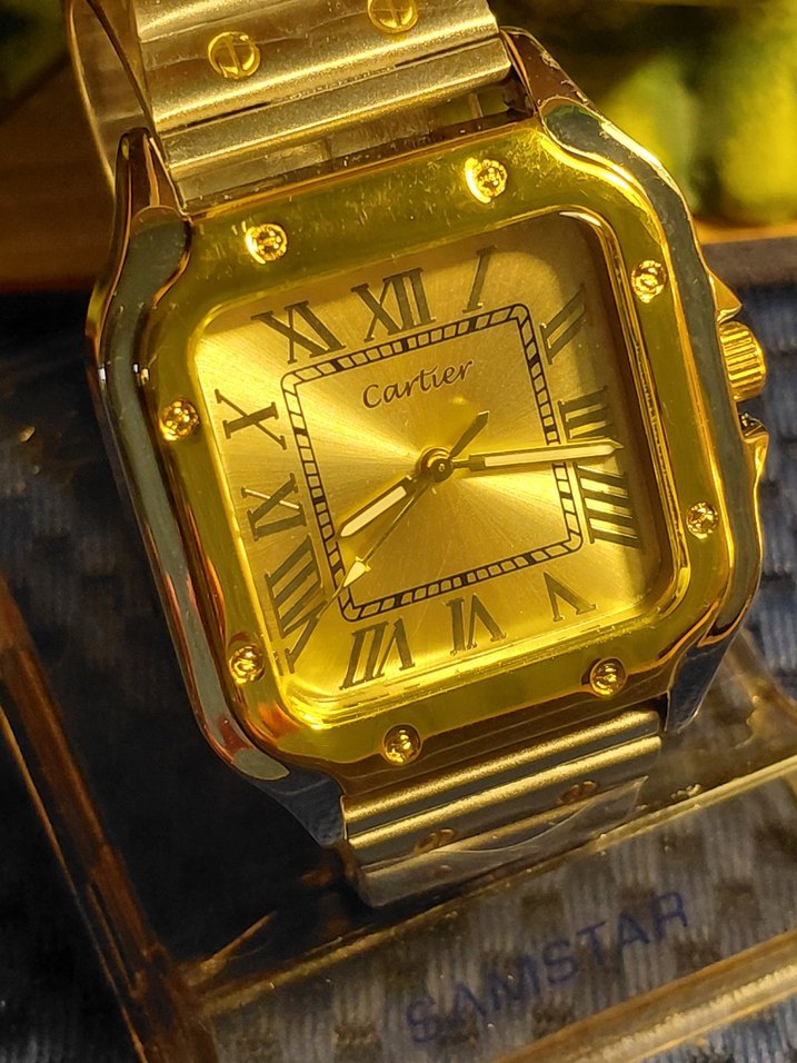 Cartier Altın Renkli Erkek Kol Saati - Görsel 2